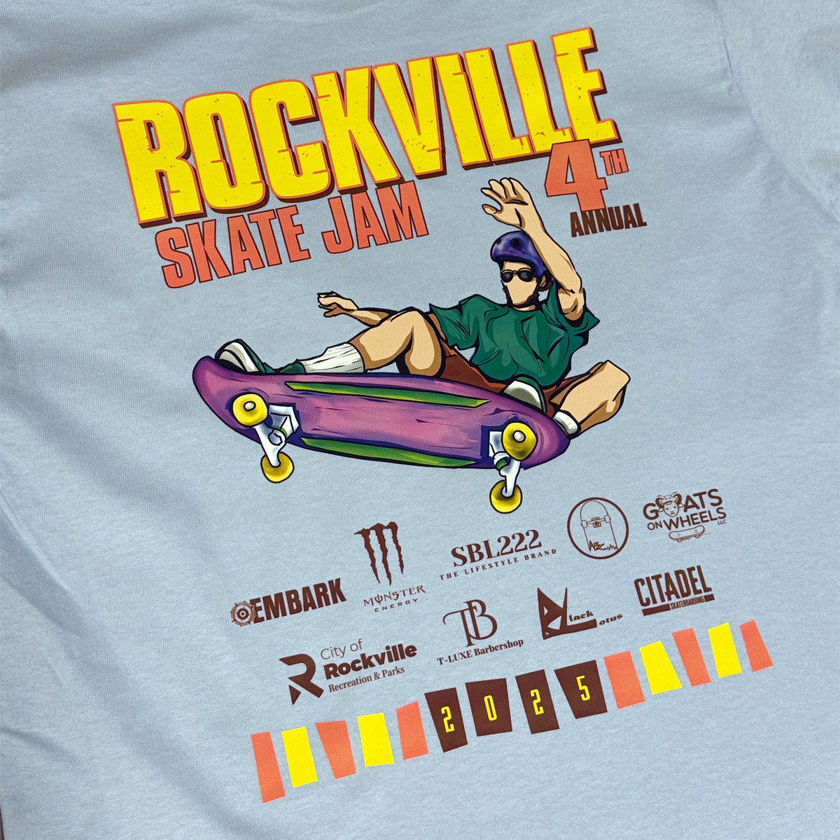 Rockville Skate Jam 2025 Event T-Shirt - Image 4