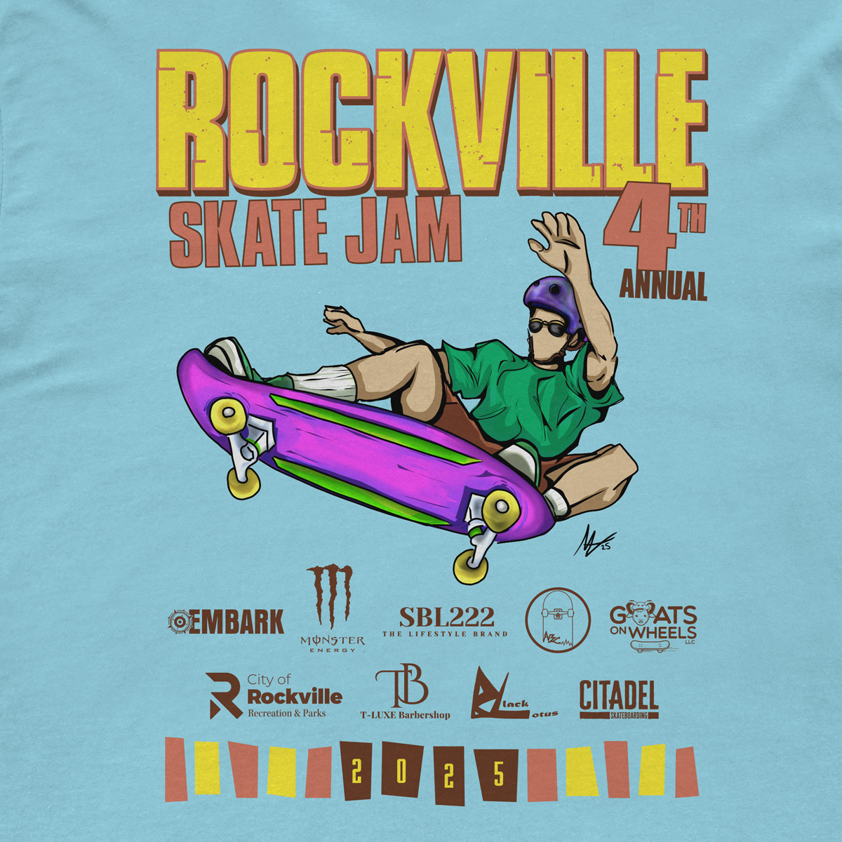 Rockville Skate Jam 2025 Event T-Shirt - Image 2